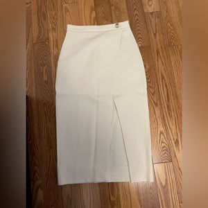 Babaton white skirt with slit size 0 never worn